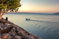 Fischer auf dem See Genezereth, Israel